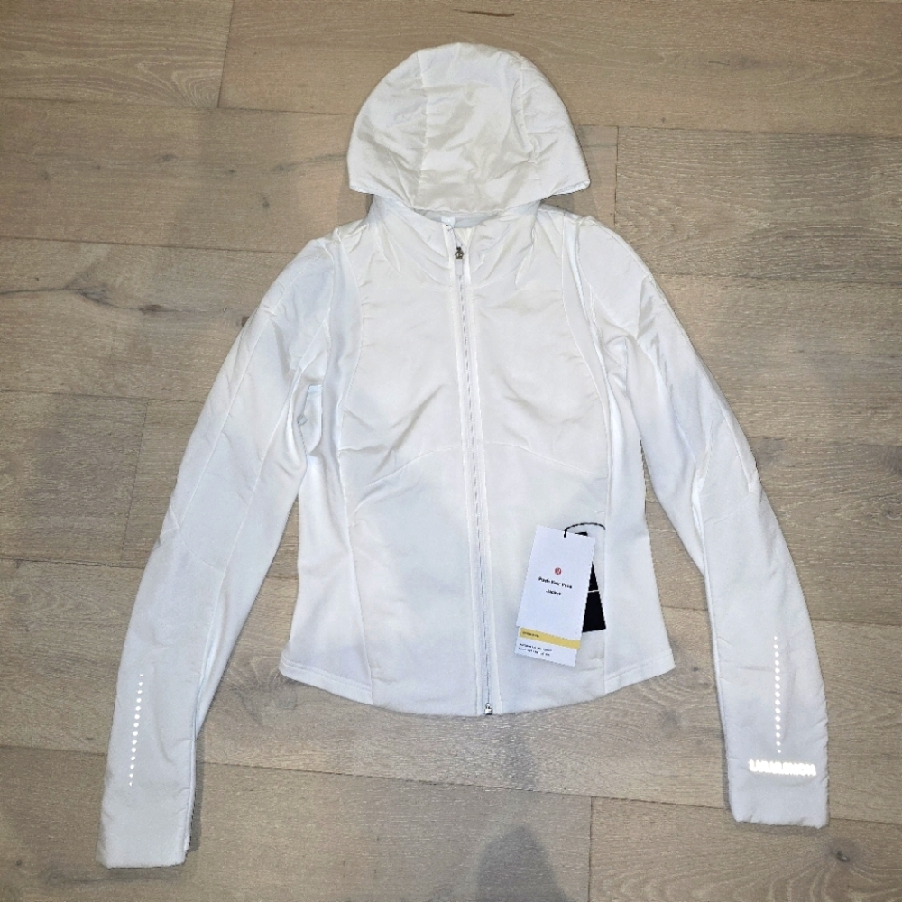 Lululemon Push Your Pace White Jacket Size 8
